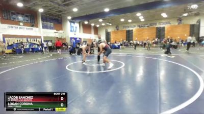 190 lbs Champ. Round 1 - Jacob Sanchez, La Quinta L (La Quinta) vs LOGAN CORONA, Christopher