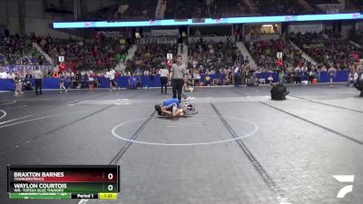 68 lbs Quarterfinal - Braxton Barnes, Thunderstruck vs Waylon Courtois, WR- Topeka Blue Thunder