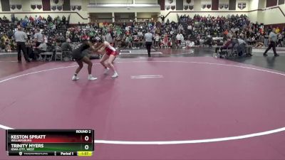 125 lbs Round 2 - Keston Spratt, Williamsburg vs Trinity Myers, Iowa City, West