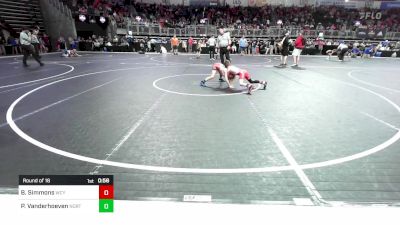 65 lbs Round Of 16 - Barrett Simmons, Webb City Youth Wrestling vs Paul Vanderhoeven, North Desoto Wrestling Academy