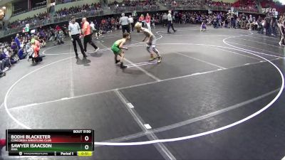 70 lbs Quarterfinal - Sawyer Isaacson, HWA vs Bodhi Blacketer, Concordia Wrestling Club