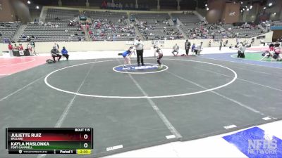 114 lbs Quarterfinal - Juliette Ruiz, Ballard vs Kayla Maslonka, Fort Campbell