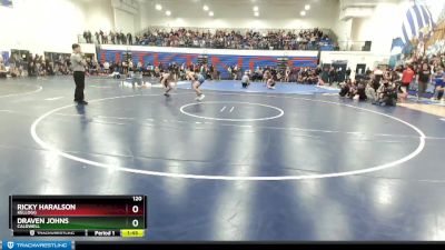 120 lbs Quarterfinal - Draven Johns, Caldwell vs Ricky Haralson, Kellogg