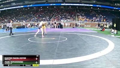 D3-165 lbs Cons. Round 1 - Mark Romanowski, Algonac HS vs Hunter Fagon-Moyer, Reed City