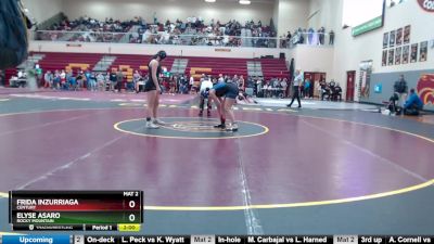 132 lbs Champ. Round 1 - Elyse Asaro, Rocky Mountain vs Frida Inzurriaga, Century