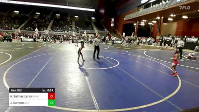 52 lbs Quarterfinal - Anthony Salinas Lenox, Pomona Elite vs Julian Campos, Silverback WC