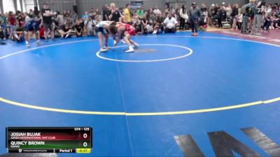 125 lbs Cons. Semi - Quincy Brown, NWWC vs Josiah Bujak, Askeo International Mat Club