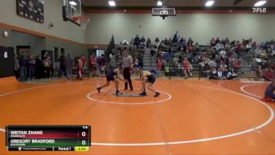 114 lbs Cons. Round 3 - Gregory Bradford, Buckhorn vs Weitan Zhang, Randolph