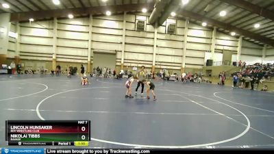 63 lbs Quarterfinal - Lincoln Hunsaker, Roy Wrestling Club vs Nikolai Tibbs, Ravage