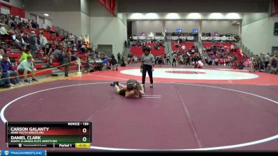 130 lbs Cons. Round 3 - Daniel Clark, North Alabama Elite Wrestling vs Carson Galanty, Arab Youth Wrestling