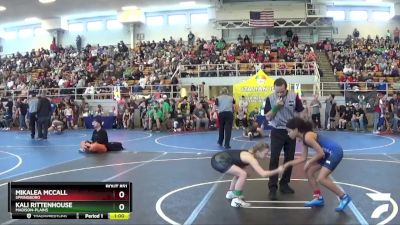 90 lbs Cons. Round 2 - Mikalea McCall, Springboro vs Kali Rittenhouse, Madison-Plains