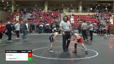 58 lbs 3rd Place Match - Lane Spexarth, Brawlers vs Albie Cook, Hoisington Jr Cardinals