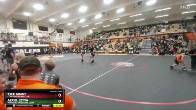 77 lbs Quarterfinal - Tyce Grant, Cody Wrestling Club vs Azriel Leyva, Worland Wrestling Club