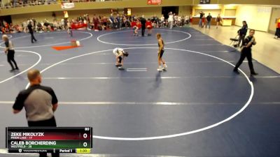 80 lbs Quarterfinals (8 Team) - Caleb Borcherding, Westfield vs Zeke Mikolyzk, Prior Lake