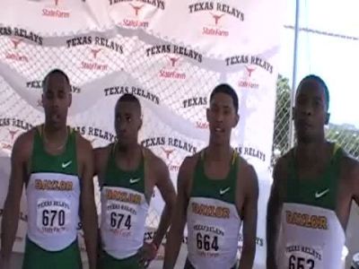 Baylor men 4x1 champs 2010 Texas Relays