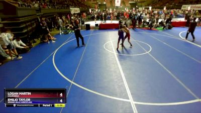 114 lbs Cons. Round 1 - Logan Martin, California vs Emilio Taylor, Spring Hills Wrestling