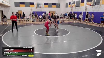 165 lbs Cons. Round 5 - Derek Fong, Horizon Huskies vs Enrique Galvez, CWC