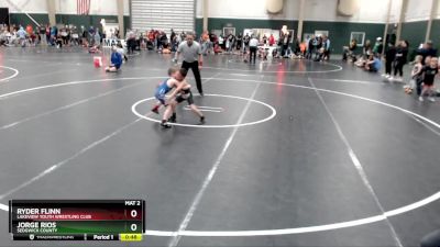 52 lbs Champ. Round 1 - Ryder Flinn, Lakeview Youth Wrestling Club vs Jorge Rios, Sedgwick County