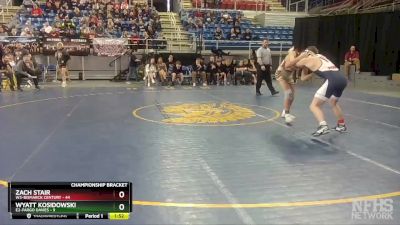 145 lbs Quarterfinals (8 Team) - Wyatt Kosidowski, E2-Fargo Davies vs Zach Stair, W3-Bismarck Century