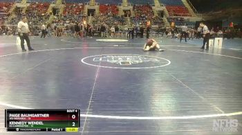 140 lbs Quarterfinals (8 Team) - Kennedy Wendel, E2-Carrington vs Paige Baumgartner, W3-Bismarck