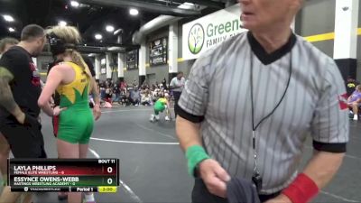 106 lbs Round 2 (16 Team) - Layla Phillips, Female Elite Wrestling vs Essynce Owens-Webb, Hastings Wrestling Academy