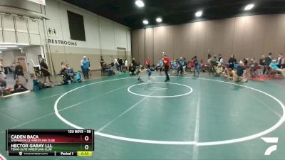 58 lbs Cons. Round 1 - Hector Garay Lll, Texas Elite Wrestling Club vs Caden Baca, Stephenville Wrestling Club