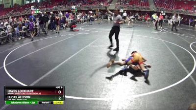 70 lbs Semifinal - Lucas Allison, The Best Wrestler vs Hayes Lockhart, Hawks Wrestling Club (Lincoln)