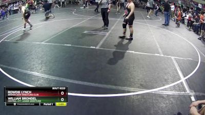 200 lbs Quarterfinal - Rowdie Lynch, Broken Bow Wrestling Club vs William Brondel, Central City Junior Wrestling