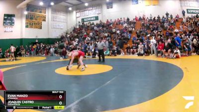 145 lbs Quarterfinal - Evan Manzo, Etiwanda vs Joaquin Castro, Eisenhower