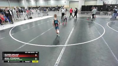 62 lbs Semifinal - Oliver Umlauf, Bison Wrestling Club vs Ross Stegeman, Eastside Wrestling Academy