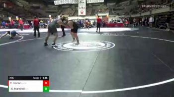 285 lbs Semifinal - Gerard Marshall, California vs Charles Horton, Will C Wood High School Wrestling