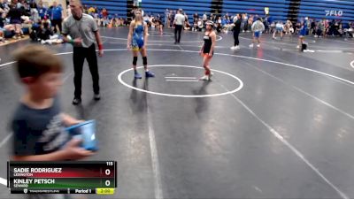 115 lbs Round 5 - Sadie Rodriguez, Lexington vs Kinley Petsch, Seward