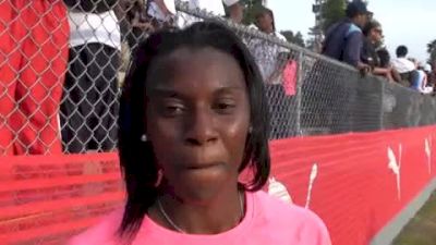 Nicole Leach after 4x4 at 2010 Mt SAC Relays