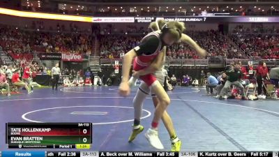 3A-113 lbs Champ. Round 1 - Tate Hollenkamp, Boone vs Evan Bratten, Dubuque Hempstead