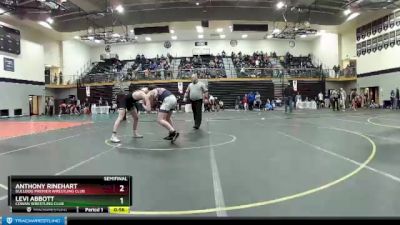 170 lbs Semifinal - Anthony Rinehart, Bulldog Premier Wrestling Club vs Levi Abbott, Cowan Wrestling Club