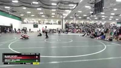 138 lbs Cons. Round 3 - Brody Ballard, Basehor Bobcats vs Blake Mcvey, Purler Wrestling Academy