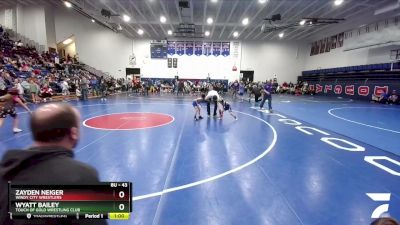 43 lbs Quarterfinal - Zayden Neiger, Windy City Wrestlers vs Wyatt Bailey, Touch Of Gold Wrestling Club