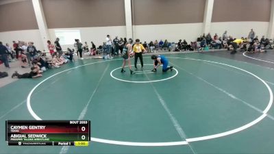 145 lbs Round 1 - Caymen Gentry, Texas vs Abigial Sedwick, Prosper Talons Wrestling