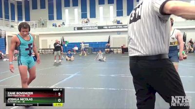 160 lbs Finals (8 Team) - Joshua Nicolas, Glasgow WA vs Zane Bovenizer, West Forsyth WC