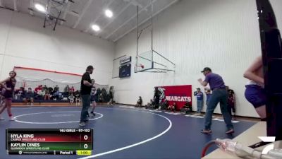 97-102 lbs Round 3 - Kaylin Dines, Glenrock Wrestling Club vs Hyla King, Casper Wrestling Club