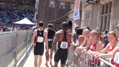 Demetrius Pinder after 4x200 heats at 2010 Penn Relays