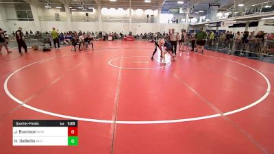 130 lbs Quarterfinal - Jacob Bramson, New England Gold WC vs Hunter DeBellis, Refinery WC