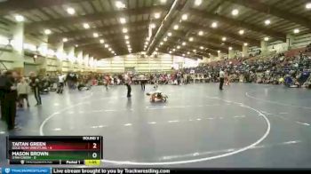 77 lbs Round 3 (4 Team) - Taitan Green, Gold Rush Wrestling vs Mason Brown, Utah Green