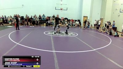 45-56 lbs Semifinal - Sawyer Flynn, Legacy Elite Wrestling vs Jesse Sharp, Reverence Wrestling Club