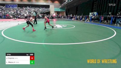 67 lbs Round Of 16 - Julvian Espino, Oakdale vs Larry Meza Jr, Sunkist Kids Monster Garage