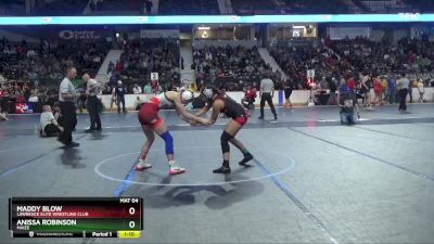 115 lbs Quarterfinal - Anissa Robinson, Maize vs Maddy Blow, Lawrence Elite Wrestling Club