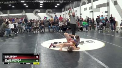 100 lbs 2nd Wrestleback (8 Team) - Alex Briggs, Beast Mode vs Drake Sheffield, Minions Black (GA)