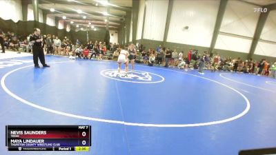 110-115 lbs Round 2 - Nevis Saunders, Texas vs Maya Lindauer, Thurston County Wrestling Club