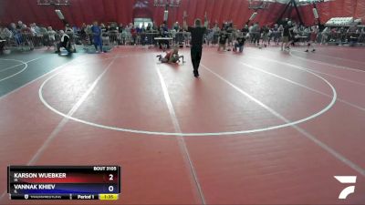 92 lbs Cons. Round 3 - Karson Wuebker, IA vs Vannak Khiev, IL