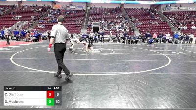 121 lbs Qtr-finals - Cash Diehl, Clearfield vs Greyson Music, Bishop McDevitt